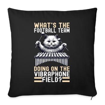 Vibraphon, vibraphonist - Sofa pillowcase 17,3'' x 17,3'' (45 x 45 cm) - black - Front