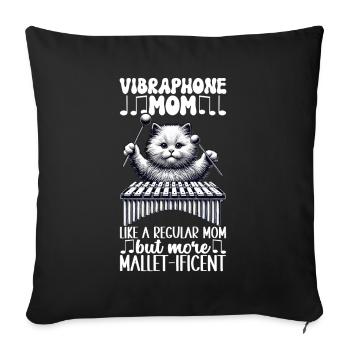 Vibraphon, vibraphonist - Sofa pillowcase 17,3'' x 17,3'' (45 x 45 cm) - black - Front