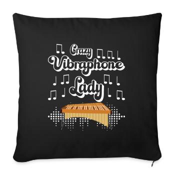 Vibraphon, vibraphonist - Sofa pillowcase 17,3'' x 17,3'' (45 x 45 cm) - black - Front