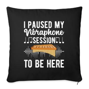 Vibraphon, vibraphonist - Sofa pillowcase 17,3'' x 17,3'' (45 x 45 cm) - black - Front