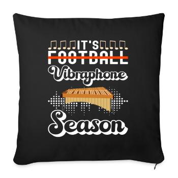 Vibraphon, vibraphonist - Sofa pillowcase 17,3'' x 17,3'' (45 x 45 cm) - black - Front