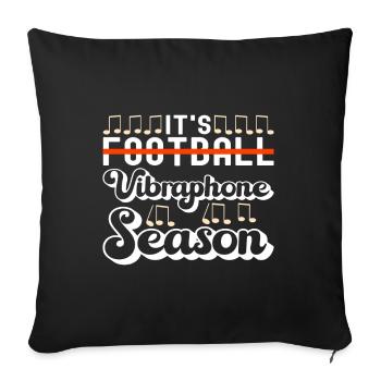Vibraphon, vibraphonist - Sofa pillowcase 17,3'' x 17,3'' (45 x 45 cm) - black - Front