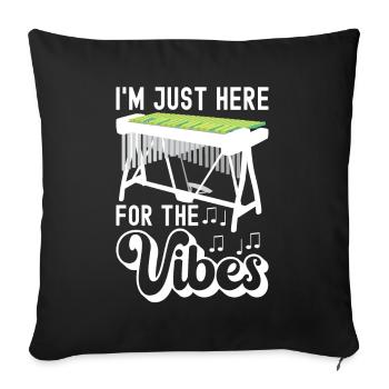 Vibraphon, vibraphonist - Sofa pillowcase 17,3'' x 17,3'' (45 x 45 cm) - black - Front