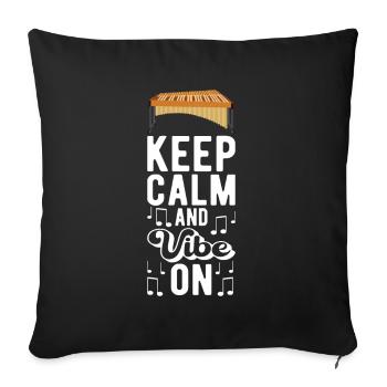 Vibraphon, vibraphonist - Sofa pillowcase 17,3'' x 17,3'' (45 x 45 cm) - black - Front