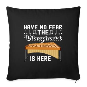 Vibraphon, vibraphonist - Sofa pillowcase 17,3'' x 17,3'' (45 x 45 cm) - black - Front