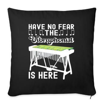 Vibraphon, vibraphonist - Sofa pillowcase 17,3'' x 17,3'' (45 x 45 cm) - black - Front