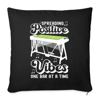 Vibraphon, vibraphonist - Sofa pillowcase 17,3'' x 17,3'' (45 x 45 cm) - black - Front