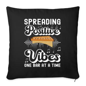 Vibraphon, vibraphonist - Sofa pillowcase 17,3'' x 17,3'' (45 x 45 cm) - black - Front