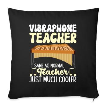 Vibraphon, vibraphonist - Sofa pillowcase 17,3'' x 17,3'' (45 x 45 cm) - black - Front