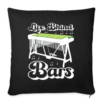 Vibraphon, vibraphonist - Sofa pillowcase 17,3'' x 17,3'' (45 x 45 cm) - black - Front
