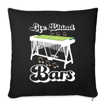 Vibraphon, vibraphonist - Sofa pillowcase 17,3'' x 17,3'' (45 x 45 cm) - black - Front