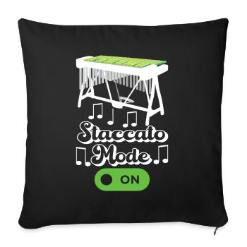 Vibraphon, vibraphonist - Sofa pillowcase 17,3'' x 17,3'' (45 x 45 cm) - black - Front