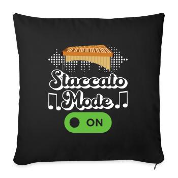 Vibraphon, vibraphonist - Sofa pillowcase 17,3'' x 17,3'' (45 x 45 cm) - black - Front