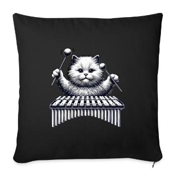 Vibraphon Vibraphonist - Sofakissenbezug 45 x 45 cm - Schwarz - Vorne