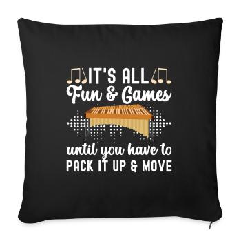 Vibraphon, vibraphonist - Sofa pillowcase 17,3'' x 17,3'' (45 x 45 cm) - black - Front