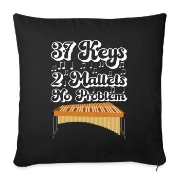 Vibraphon, vibraphonist - Sofa pillowcase 17,3'' x 17,3'' (45 x 45 cm) - black - Front