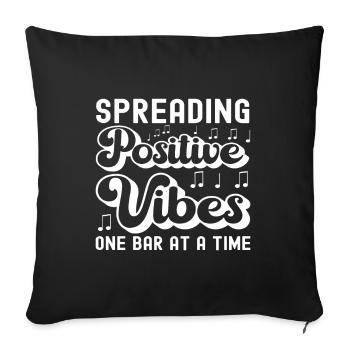 Vibraphon, vibraphonist - Sofa pillowcase 17,3'' x 17,3'' (45 x 45 cm) - black - Front