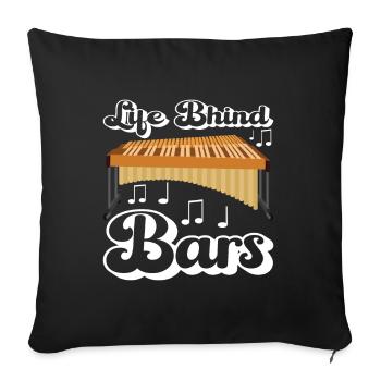 Vibraphon, vibraphonist - Sofa pillowcase 17,3'' x 17,3'' (45 x 45 cm) - black - Front