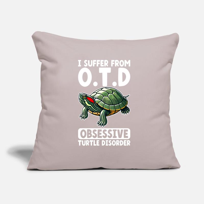 Turtle Red-eared Turtle Sofa pillowcase 17,3'' x 17,3'' (45 x 45 cm)