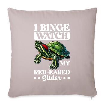Turtle Red-eared Turtle - Sofa pillowcase 17,3'' x 17,3'' (45 x 45 cm) - light taupe - Front