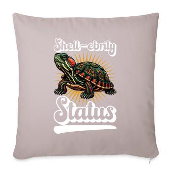 Turtle Red-eared Turtle - Sofa pillowcase 17,3'' x 17,3'' (45 x 45 cm) - light taupe - Front
