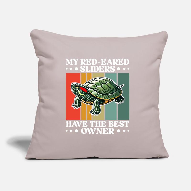 Turtle Red-eared Turtle Sofa pillowcase 17,3'' x 17,3'' (45 x 45 cm)