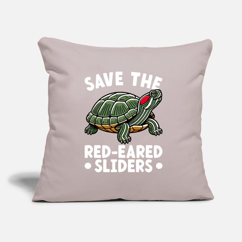 Turtle Red-eared Turtle Sofa pillowcase 17,3'' x 17,3'' (45 x 45 cm)