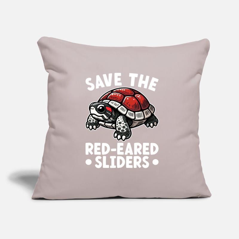 Turtle Red-eared Turtle Sofa pillowcase 17,3'' x 17,3'' (45 x 45 cm)