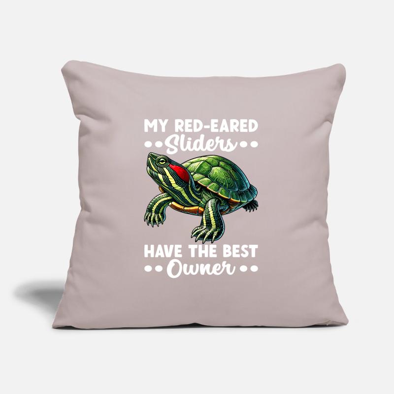 Turtle Red-eared Turtle Sofa pillowcase 17,3'' x 17,3'' (45 x 45 cm)