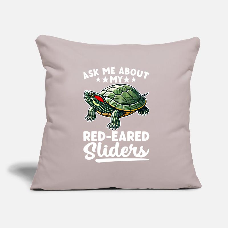 Turtle Red-eared Turtle Sofa pillowcase 17,3'' x 17,3'' (45 x 45 cm)