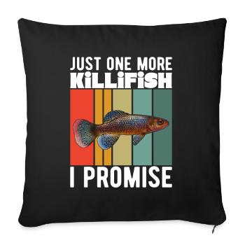 Killifish Quarium Fish - Sofa pillowcase 17,3'' x 17,3'' (45 x 45 cm) - black - Front