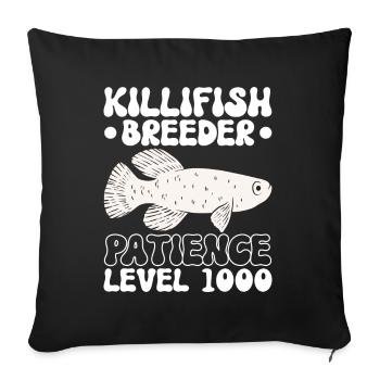 Killifish Quarium Fish - Sofa pillowcase 17,3'' x 17,3'' (45 x 45 cm) - black - Front