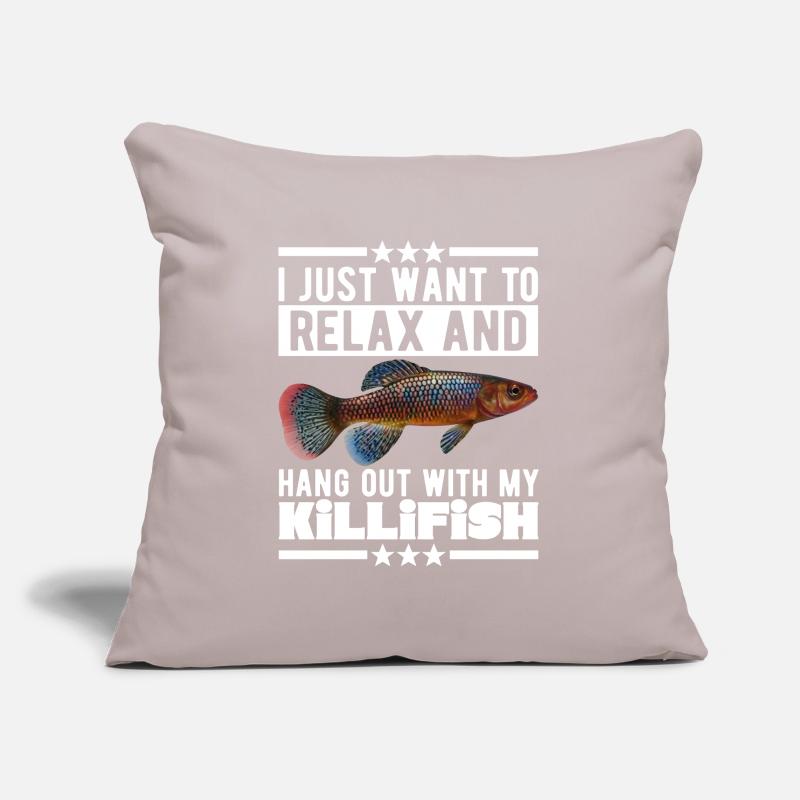 Killifish Quarium Fish Housse de coussin décorative 45 x 45 cm