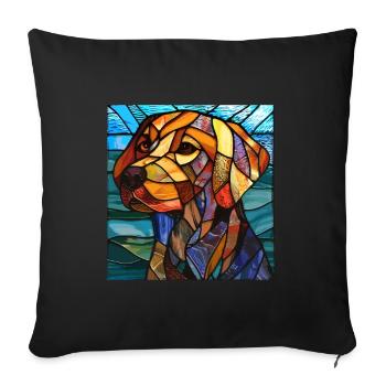 Vitrail artiste Vitrail Art - Housse de coussin décorative 45 x 45 cm - noir - Devant