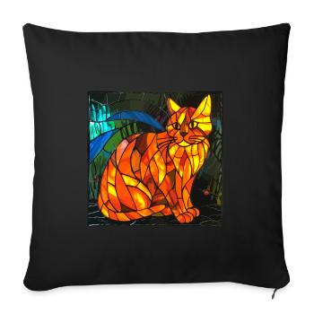 Vitrail artiste Vitrail Art - Housse de coussin décorative 45 x 45 cm - noir - Devant