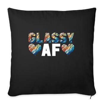 Vitrail artiste Vitrail Art - Housse de coussin décorative 45 x 45 cm - noir - Devant