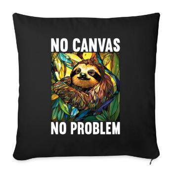 Vitrail artiste Vitrail Art - Housse de coussin décorative 45 x 45 cm - noir - Devant