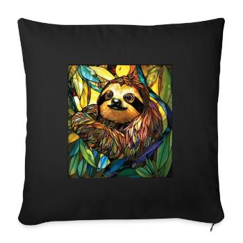 Vitrail artiste Vitrail Art - Housse de coussin décorative 45 x 45 cm - noir - Devant