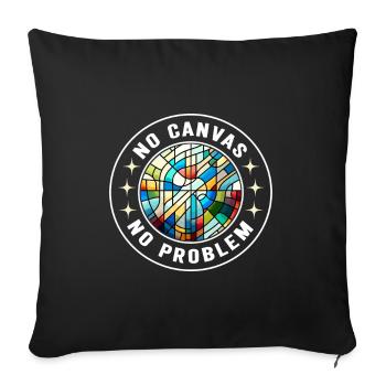 Vitrail artiste Vitrail Art - Housse de coussin décorative 45 x 45 cm - noir - Devant