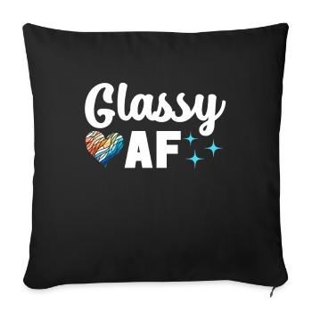 Vitrail artiste Vitrail Art - Housse de coussin décorative 45 x 45 cm - noir - Devant