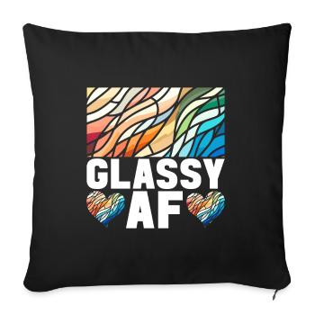 Vitrail artiste Vitrail Art - Housse de coussin décorative 45 x 45 cm - noir - Devant