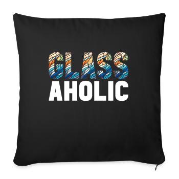 Vitrail artiste Vitrail Art - Housse de coussin décorative 45 x 45 cm - noir - Devant