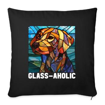 Vitrail artiste Vitrail Art - Housse de coussin décorative 45 x 45 cm - noir - Devant