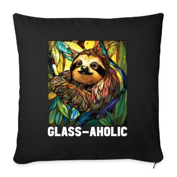 Vitrail artiste Vitrail Art - Housse de coussin décorative 45 x 45 cm - noir - Devant