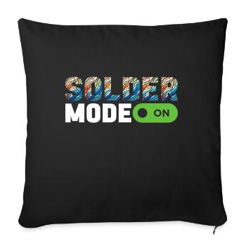 Stained Glass Artist Stained Glass Art - Sofa pillowcase 17,3'' x 17,3'' (45 x 45 cm) - black - Front