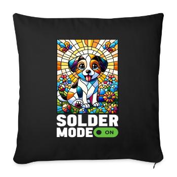 Stained Glass Artist Stained Glass Art - Sofa pillowcase 17,3'' x 17,3'' (45 x 45 cm) - black - Front