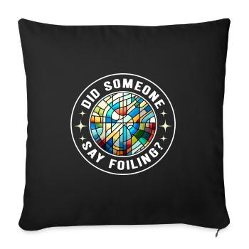 Vitrail artiste Vitrail Art - Housse de coussin décorative 45 x 45 cm - noir - Devant