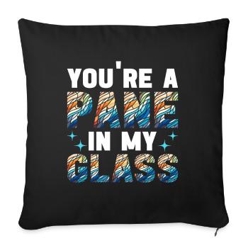 Vitrail artiste Vitrail Art - Housse de coussin décorative 45 x 45 cm - noir - Devant