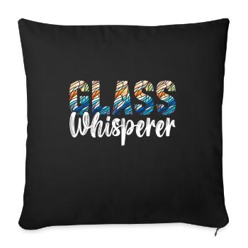 Vitrail artiste Vitrail Art - Housse de coussin décorative 45 x 45 cm - noir - Devant
