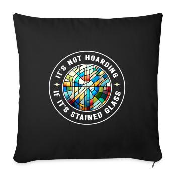 Vitrail artiste Vitrail Art - Housse de coussin décorative 45 x 45 cm - noir - Devant